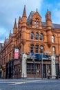 Dublin, a low angle shot of closed markets and bars near George street Arcade