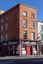 Dublin, a view of an Irish pub in the corner of an empty street