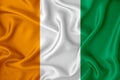 Ireland flag on the background texture. Concept for designer solutions Royalty Free Stock Photo