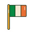 ireland flag colors st patrick celebration icon Royalty Free Stock Photo