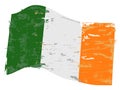 Ireland flag with grunge texture Royalty Free Stock Photo