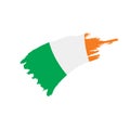 Ireland flag, vector illustration Royalty Free Stock Photo