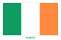 Ireland Flag Vector Illustration on White Background. Ireland National Flag Royalty Free Stock Photo