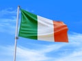 Ireland flag waving in the wind