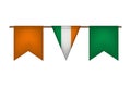 Ireland garland with flags.