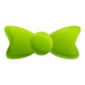 Ireland green bow tie icon, cartoon style