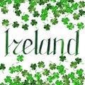 Ireland green phrase word lettering typographic