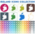 Ireland icons collection. Royalty Free Stock Photo