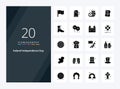 20 Ireland Independence Day Solid Glyph icon for presentation Royalty Free Stock Photo