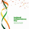 Ireland Independence Day Vector Template Design Illustration