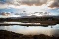 Ireland Landscape During Sunset and Golden Hour with Mountains and Lake Royalty Free Stock Photo