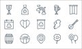 ireland line icons. linear set. quality vector line set such as balloon, map placeholder, barrel, clover, ireland, st patricks day