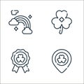 ireland line icons. linear set. quality vector line set such as st patrick, badge, shamrock