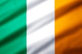 Ireland realistic flag illustration.