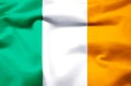 Ireland realistic flag illustration.