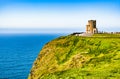 O'Brien's Tower on the Cliffs of Moher in Ireland Royalty Free Stock Photo