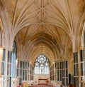 Beautiful interior view of KylemoreÃ¢â¬â¢s Neo-Gothic Church of Kylemore Abbey & Victorian Walled Garden Royalty Free Stock Photo