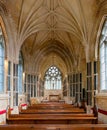 Beautiful interior view of KylemoreÃ¢â¬â¢s Neo-Gothic Church of Kylemore Abbey & Victorian Walled Garden Royalty Free Stock Photo