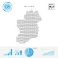 Ireland People Icon Map. Stylized Vector Silhouette of Ireland. Population Growth and Aging Infographics Royalty Free Stock Photo