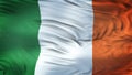 IRELAND Realistic Waving Flag Background