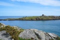 Ireland, rocky coastline and Dalkey Island
