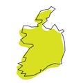 Ireland simplified vector map Royalty Free Stock Photo