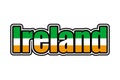 Ireland symbol icon with Irish flag colors Royalty Free Stock Photo