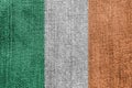 Ireland Textile Industry Or Politics Concept: Irish Flag Denim Jeans