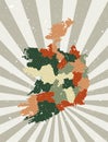 Ireland Vintage Map.