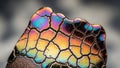 Iridescence occurs due to microscopic structures that refract Royalty Free Stock Photo
