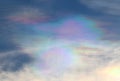 Iridescence. Rainbow Clouds.