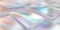 Iridescent abstract background with overlapping shiny square patterns Royalty Free Stock Photo