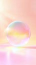 Iridescent Bubble on Pastel Background Creating Dreamy Effect Royalty Free Stock Photo