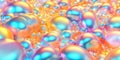 Iridescent colorful bubbles abstract background Royalty Free Stock Photo