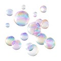 Iridescent Bubbles Stock Photo On Transparent Background Royalty Free Stock Photo