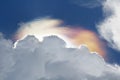 Iridescent clouds phenomenon