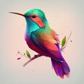 Beautiful rainbow hummingbird.