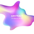 Iridescent colorful abstract shape for your design template