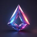 Iridescent Crystal with a Diamond Shape Royalty Free Stock Photo