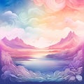 Iridescent Dreamscape: A Dreamy Gradient Fusion of Shimmering Colors