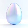 Iridescent Easter Egg A PastelColored Smooth Egg on a White Background Royalty Free Stock Photo