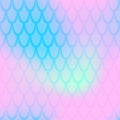 Iridescent fish scale seamless pattern. Pastel pink blue mermaid background. Fish skin pattern over colorful mesh Royalty Free Stock Photo
