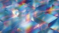 Iridescent glass cubes reflecting colorful light spectrum pattern Royalty Free Stock Photo