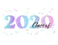 Iridescent Gold Class of 2020 Graduation Royalty Free Stock Photo