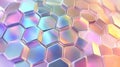 Iridescent hexagonal structure creating abstract reflective pattern Royalty Free Stock Photo