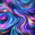 Iridescent Illusion on Solid Color Background