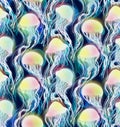 iridescent jellyfishes