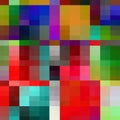 Iridescent and joyful abstract pixel pattern