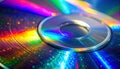 Iridescent Light Spectrum on a Compact Disc Royalty Free Stock Photo