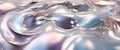 Iridescent Liquid Surface with Subtle Waves, Abstract Pearlized Texture Royalty Free Stock Photo